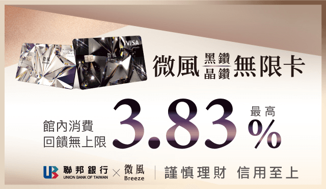 微風黑鑽/晶鑽卡尊榮上市